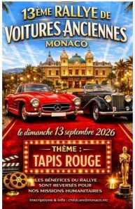 13th Ladies Rally of Vintage Cars – Red Carpet: Chic & Glamour, Monaco 2026
