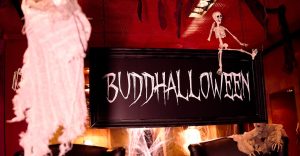 Buddhalloween decorations at Buddha-Bar Monte-Carlo, official seasonal venue photo