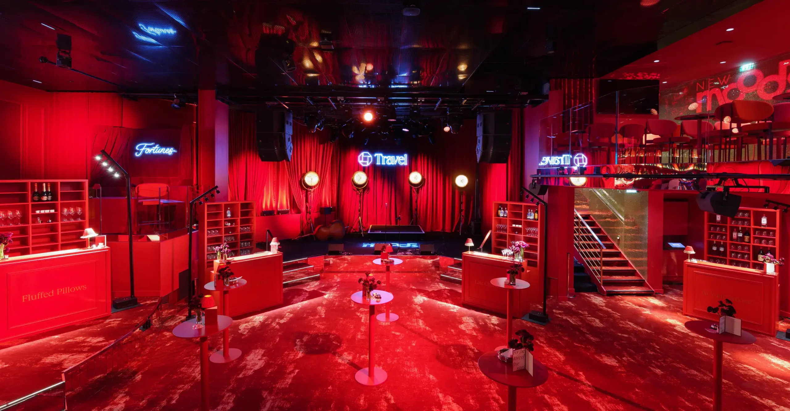 Official photograph of the New Moods concert stage in Monte-Carlo, venue for Columbia Oasis tribute