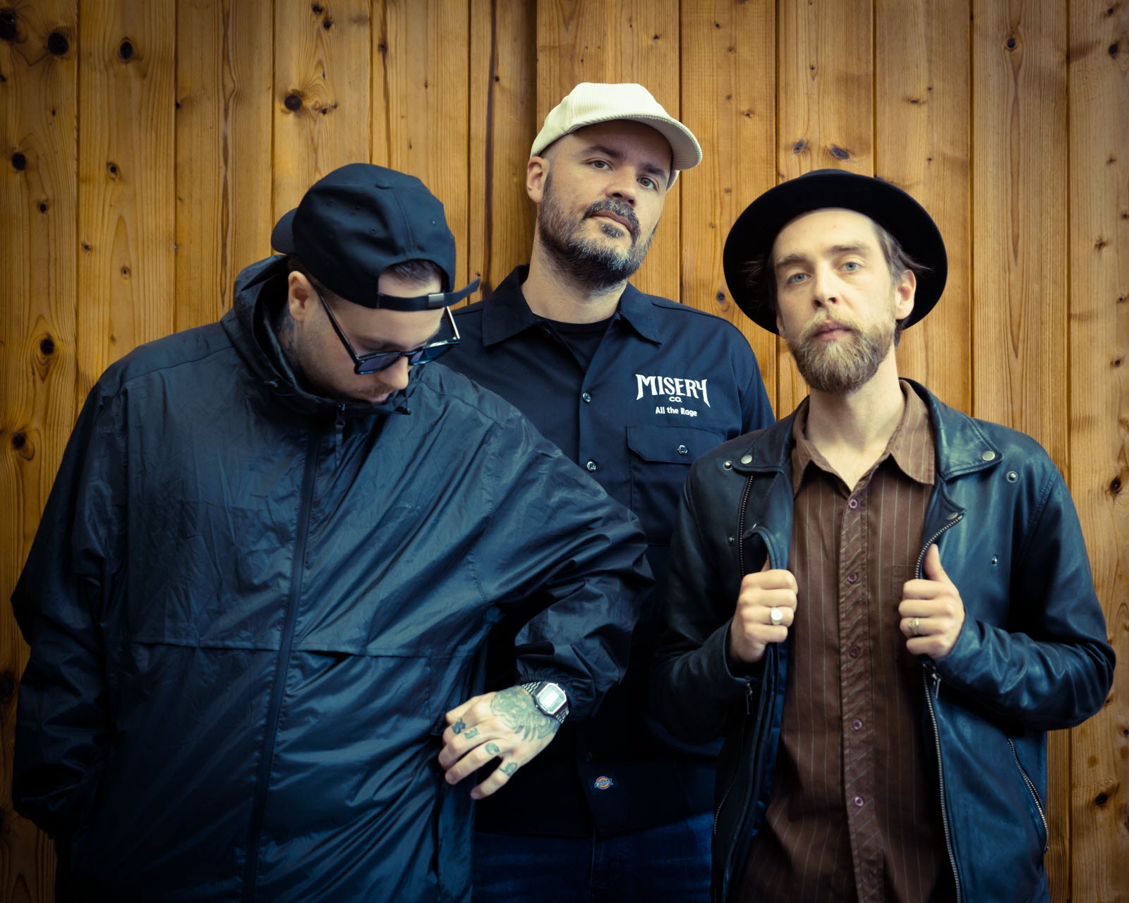 Dirty Deep band photograph featuring Victor Sbrovazzo, Adam Lanfrey and Geoffroy Sourp