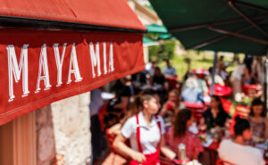 Maya Mia Italian restaurant interior in Monaco
