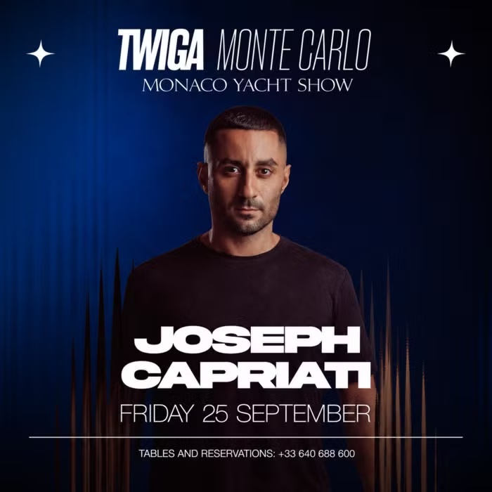 Joseph Capriati at Twiga Monte-Carlo on 25 September 2026