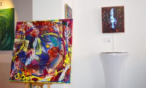 Representative contemporary art displayed at Espace 22 Monaco; archival venue photograph
