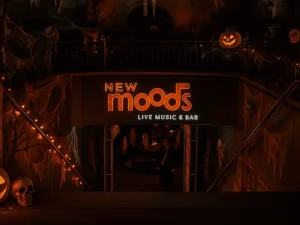 Halloween decorations at New Moods in Monte-Carlo, venue of the children's magic event