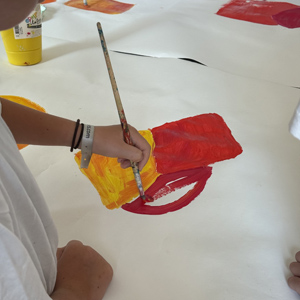 Children taking part in a creative workshop at the Nouveau Musée National de Monaco