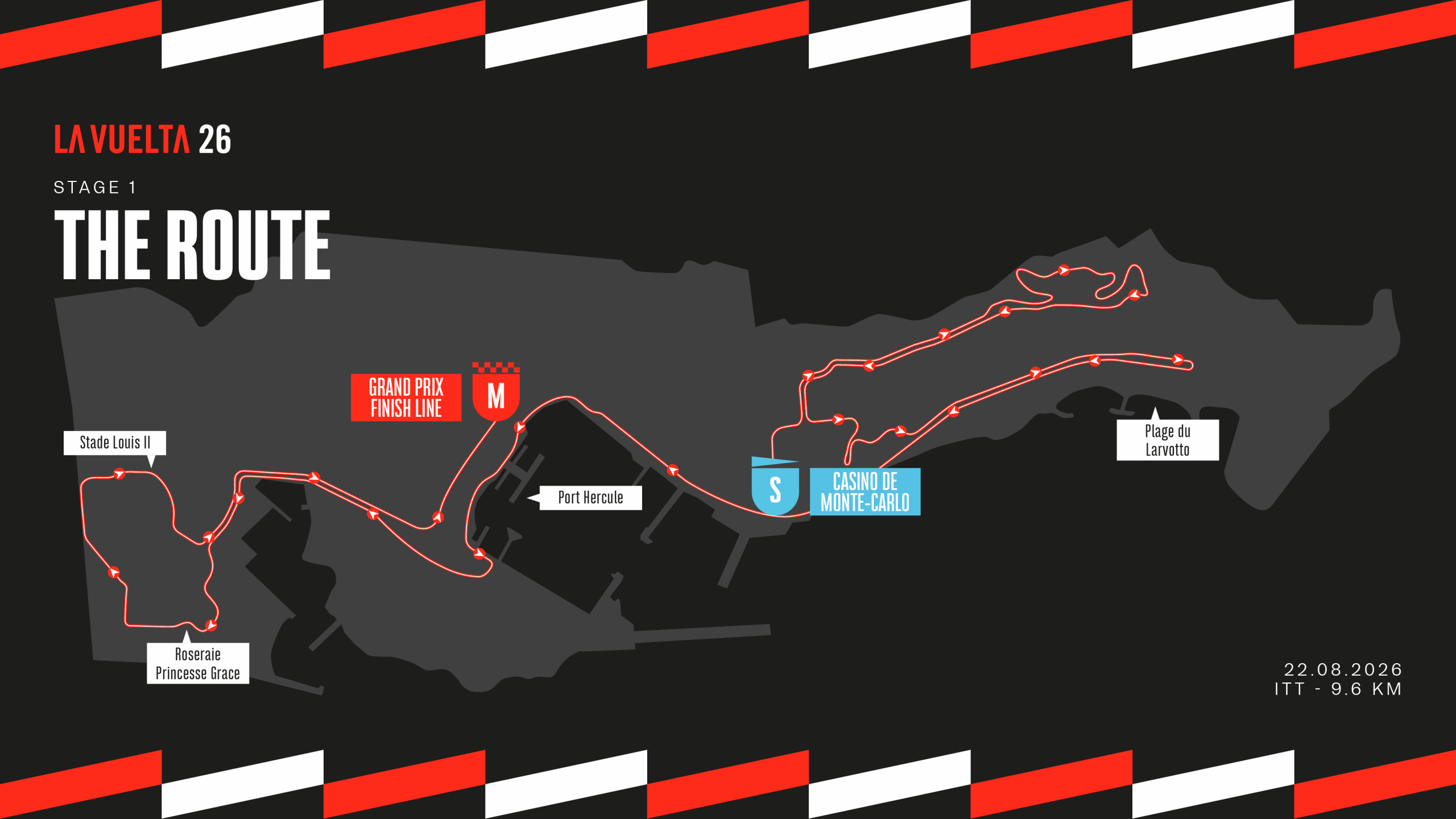 La Vuelta 2026 Stage 1 route in Monaco